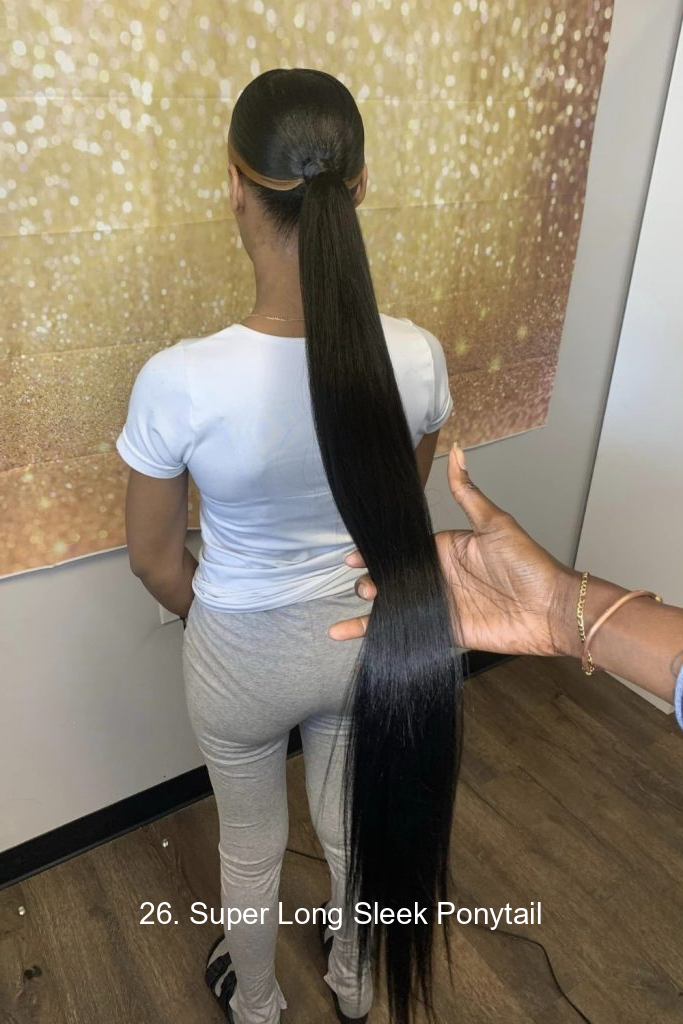 26. Super Long Sleek Ponytail