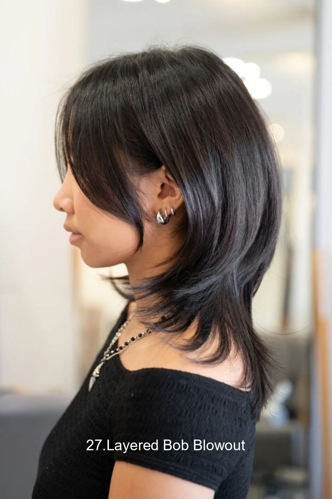 27.Layered Bob Blowout