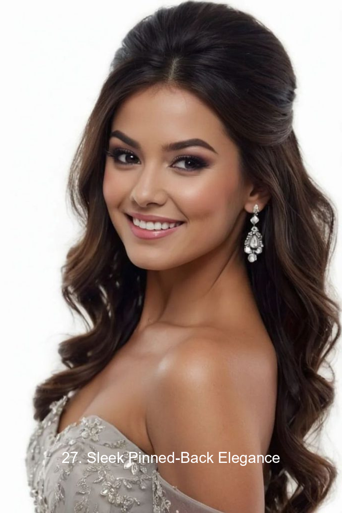 27. Sleek Pinned-Back Elegance