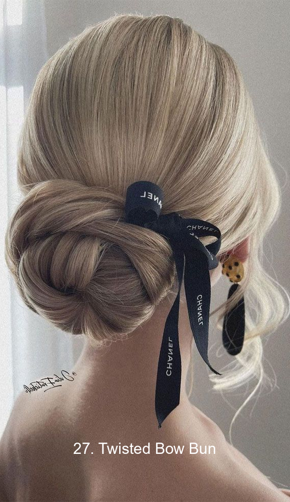 27. Twisted Bow Bun
