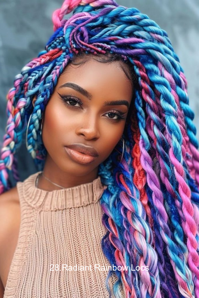 28.Radiant Rainbow Locs