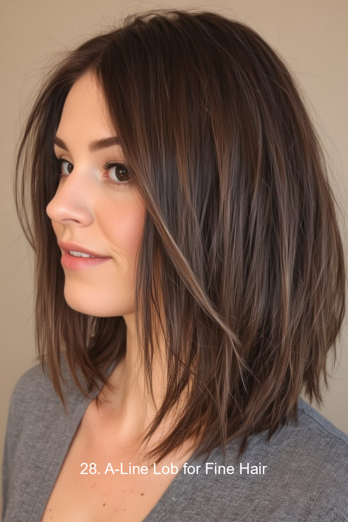 28. A-Line Lob for Fine Hair