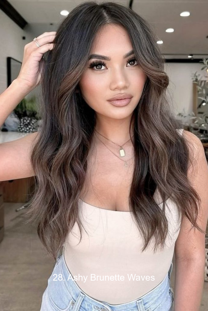 28. Ashy Brunette Waves