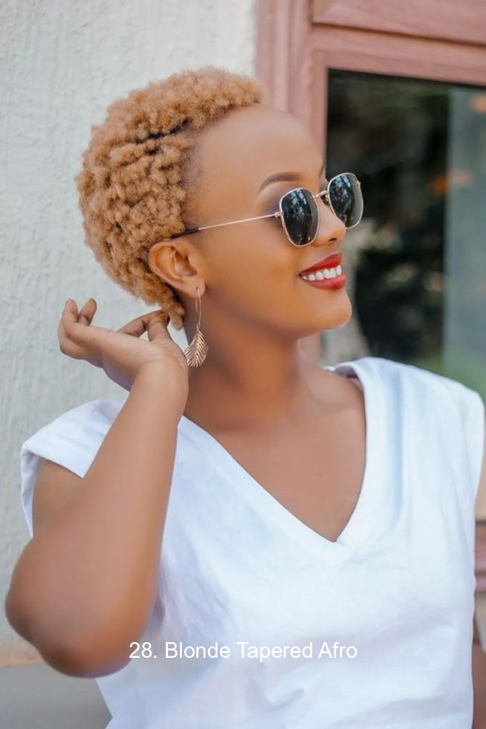 28. Blonde Tapered Afro