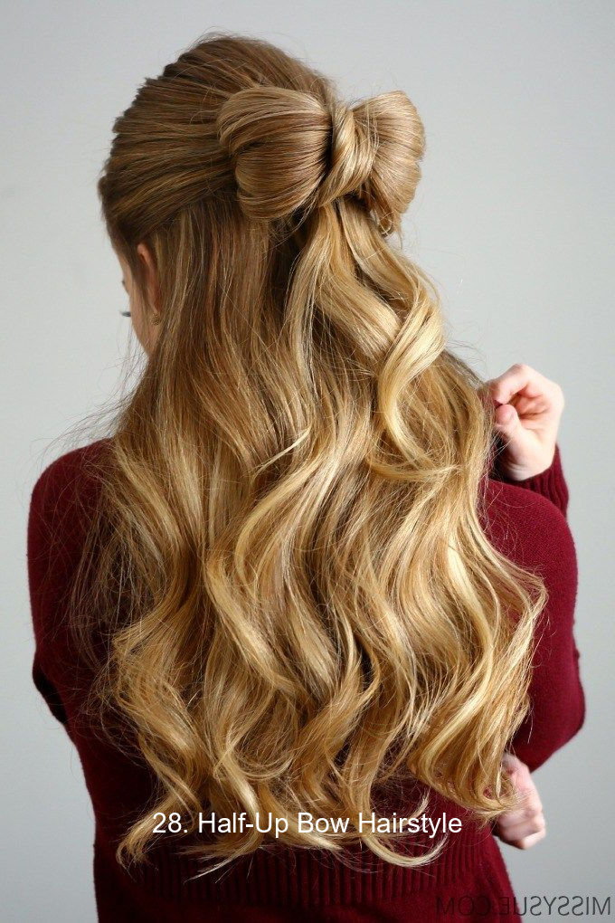 28. Half-Up Bow Hairstyle