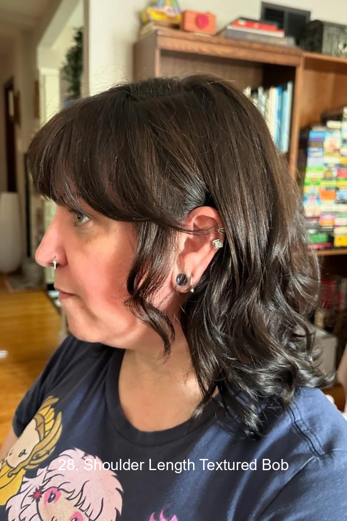 28. Shoulder Length Textured Bob