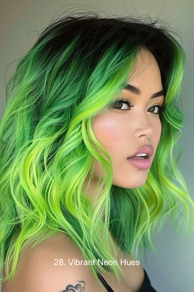28. Vibrant Neon Hues