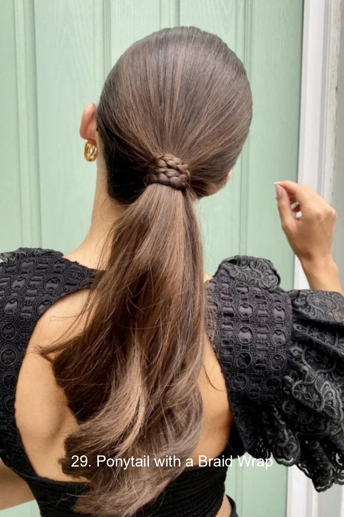 29. Ponytail with a Braid Wrap