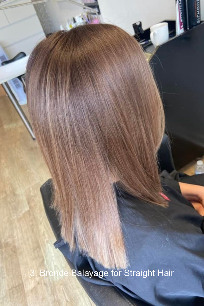 3. Bronde Balayage for Straight Hair