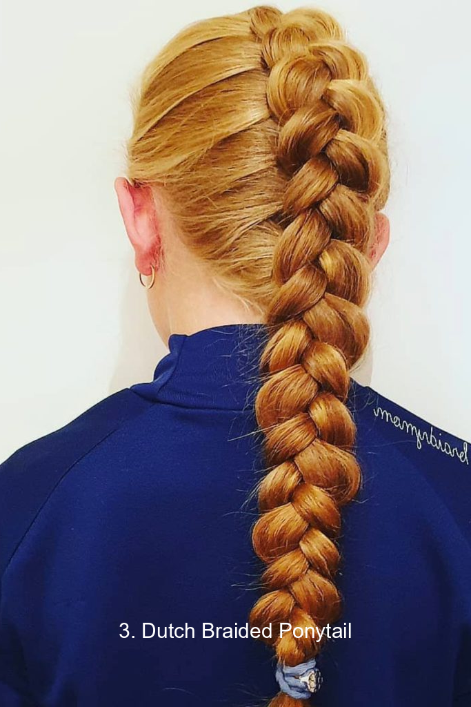 3. Dutch Braided Ponytail