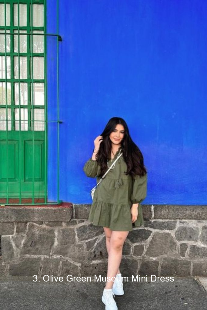 3. Olive Green Museum Mini Dress