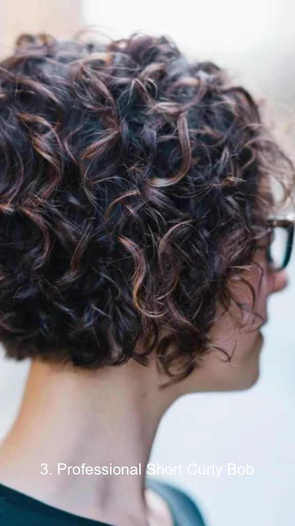 3. Professional Short Curly Bob