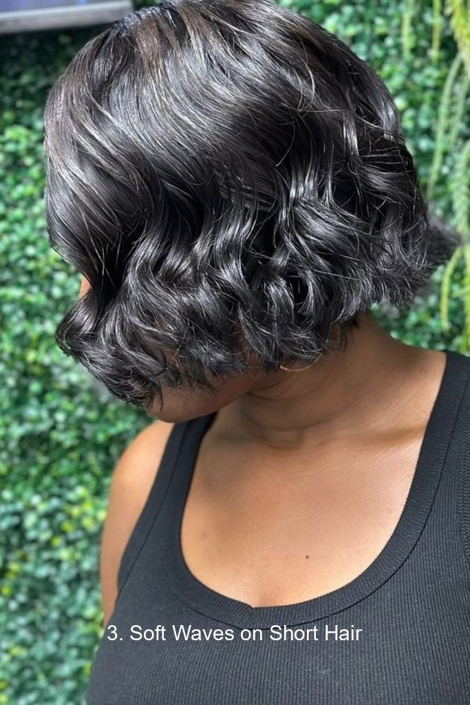 3. Soft Waves on Short Hair