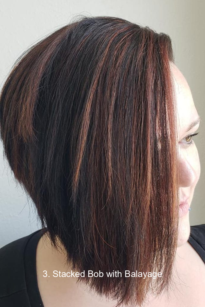 3. Stacked Bob with Balayage