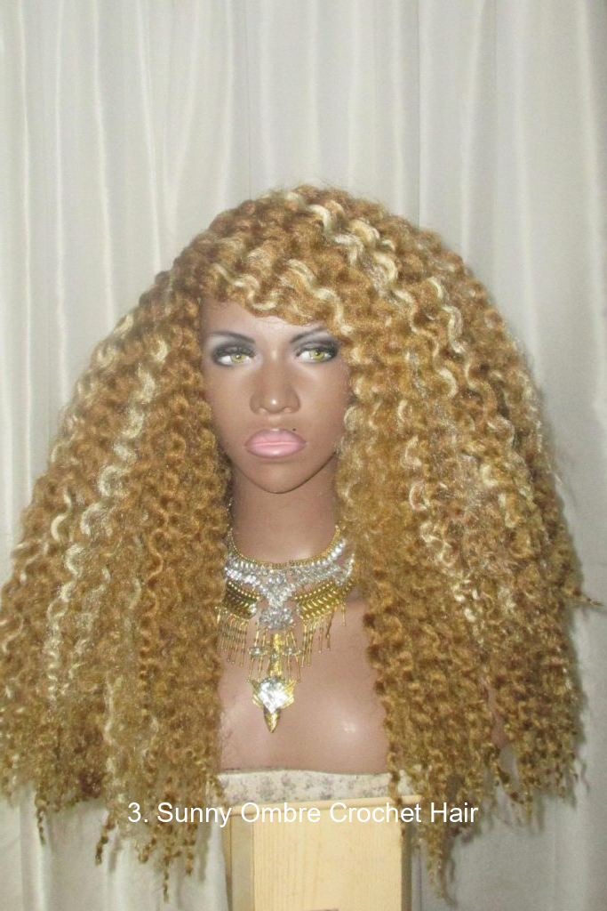3. Sunny Ombre Crochet Hair