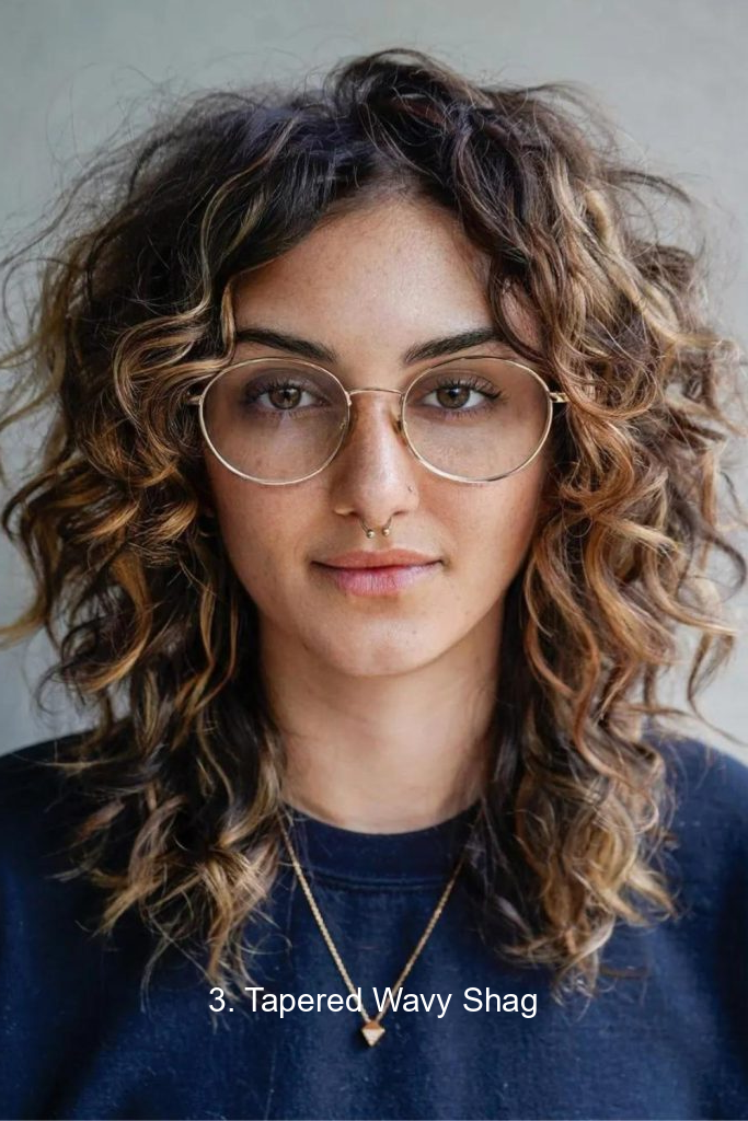 3. Tapered Wavy Shag