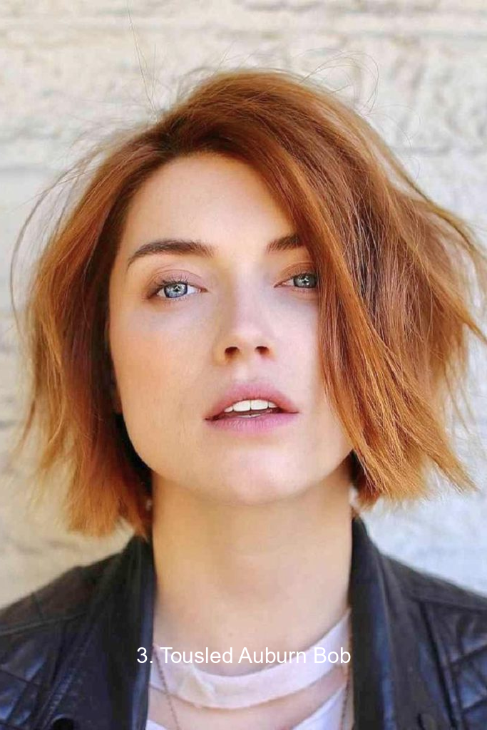 3. Tousled Auburn Bob