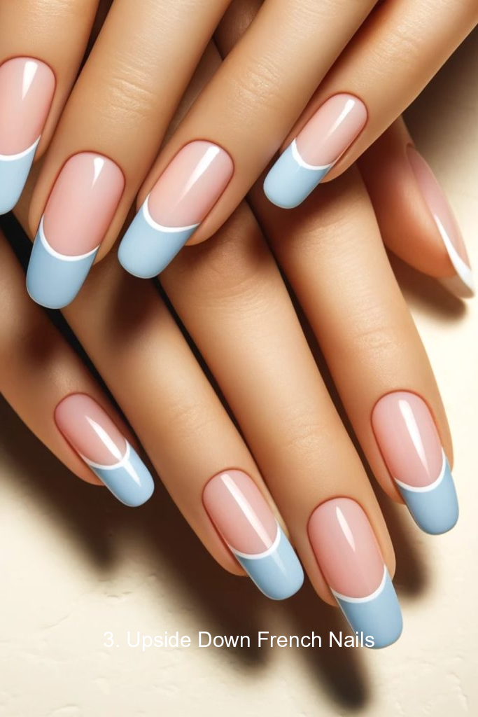 3. Upside Down French Nails