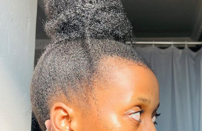 30. Afro Messy Bun