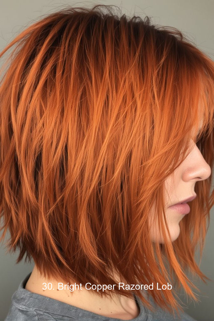 30. Bright Copper Razored Lob
