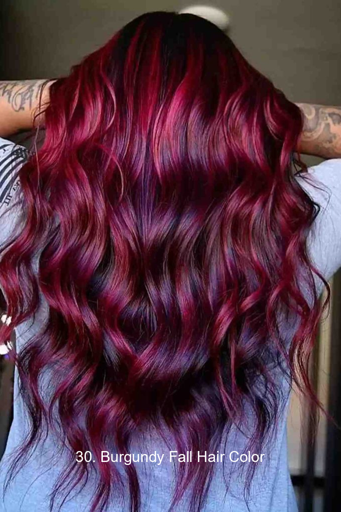 30. Burgundy Fall Hair Color