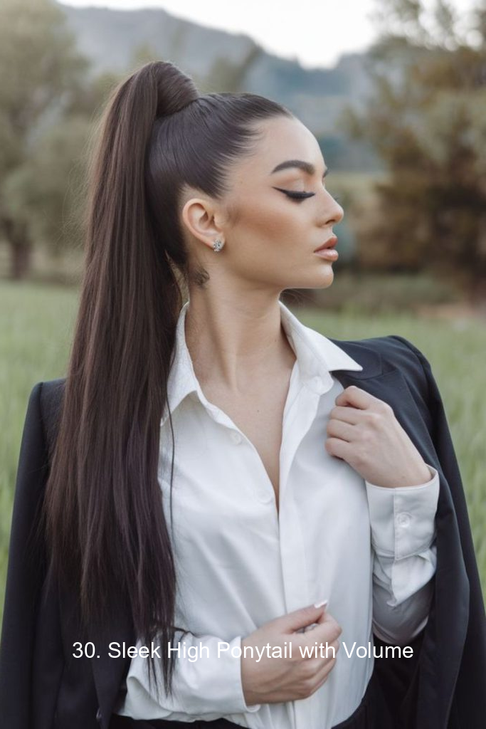 30. Sleek High Ponytail with Volume