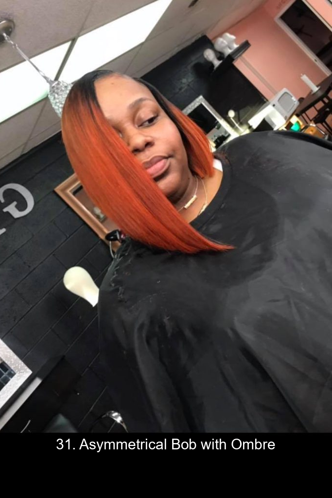 31. Asymmetrical Bob with Ombre