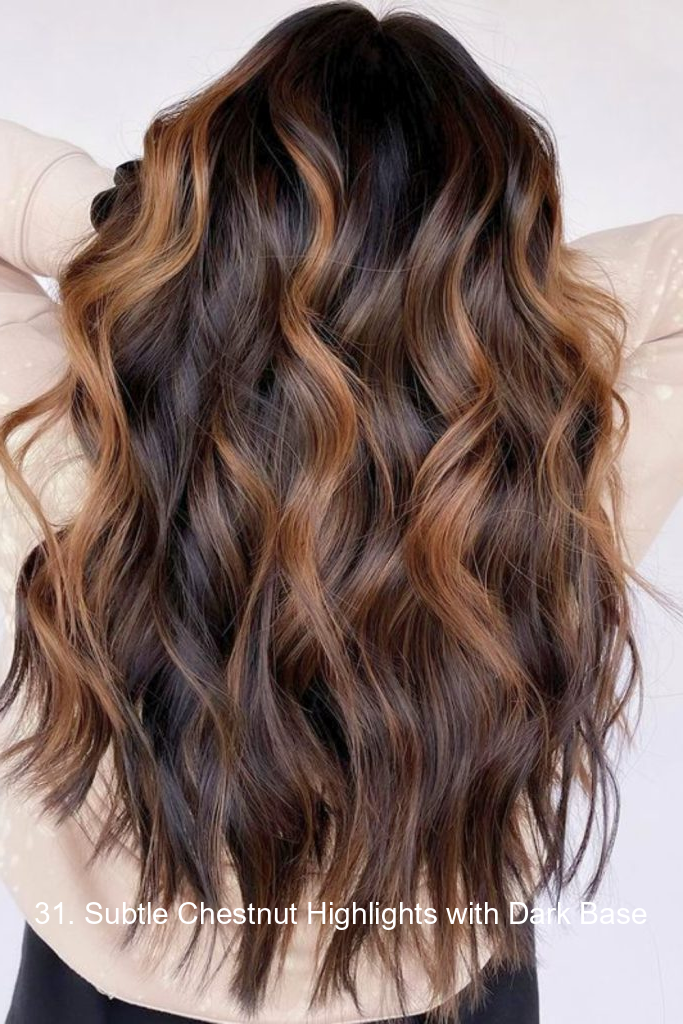 31. Subtle Chestnut Highlights with Dark Base