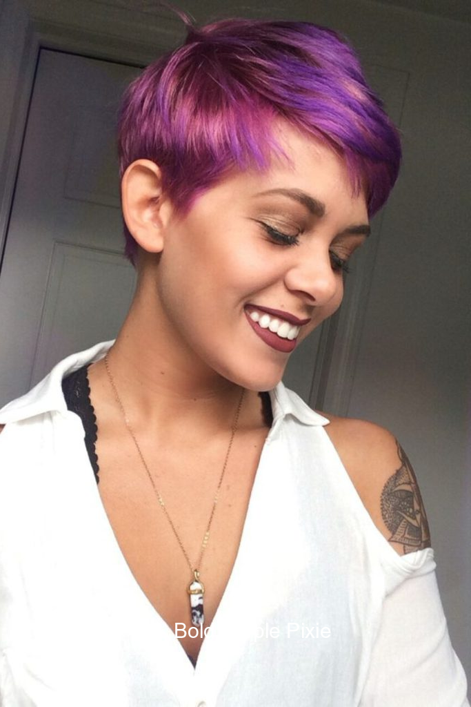 32. Bold Purple Pixie
