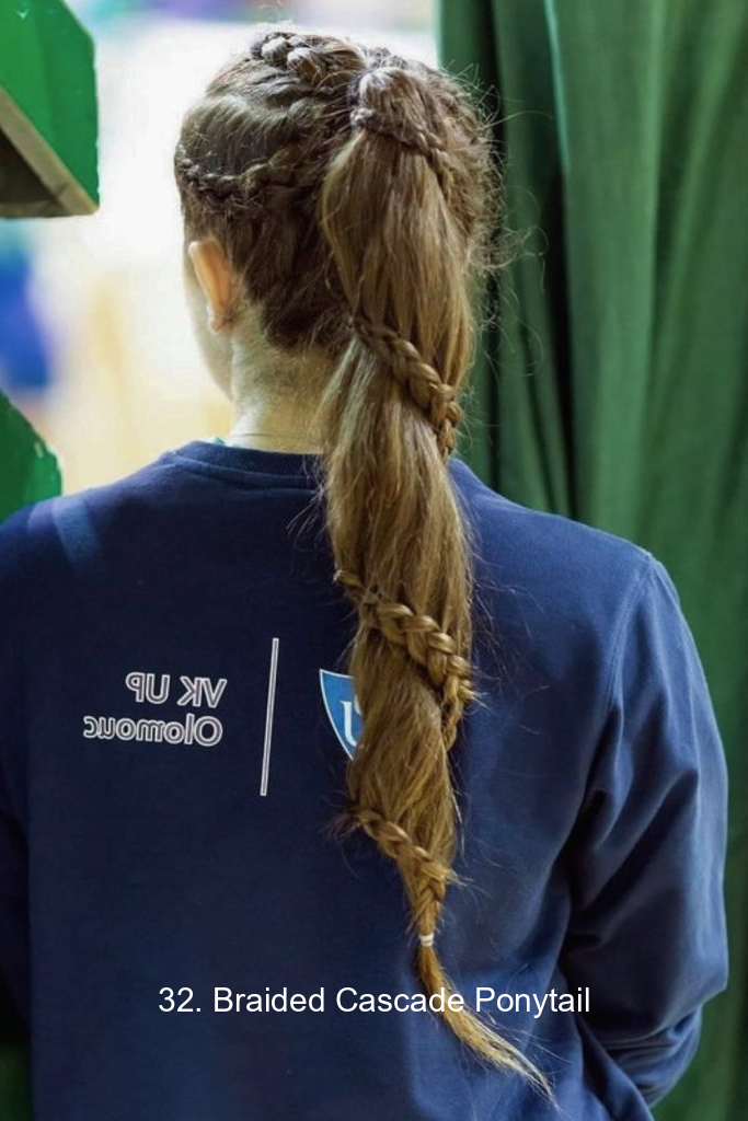 32. Braided Cascade Ponytail