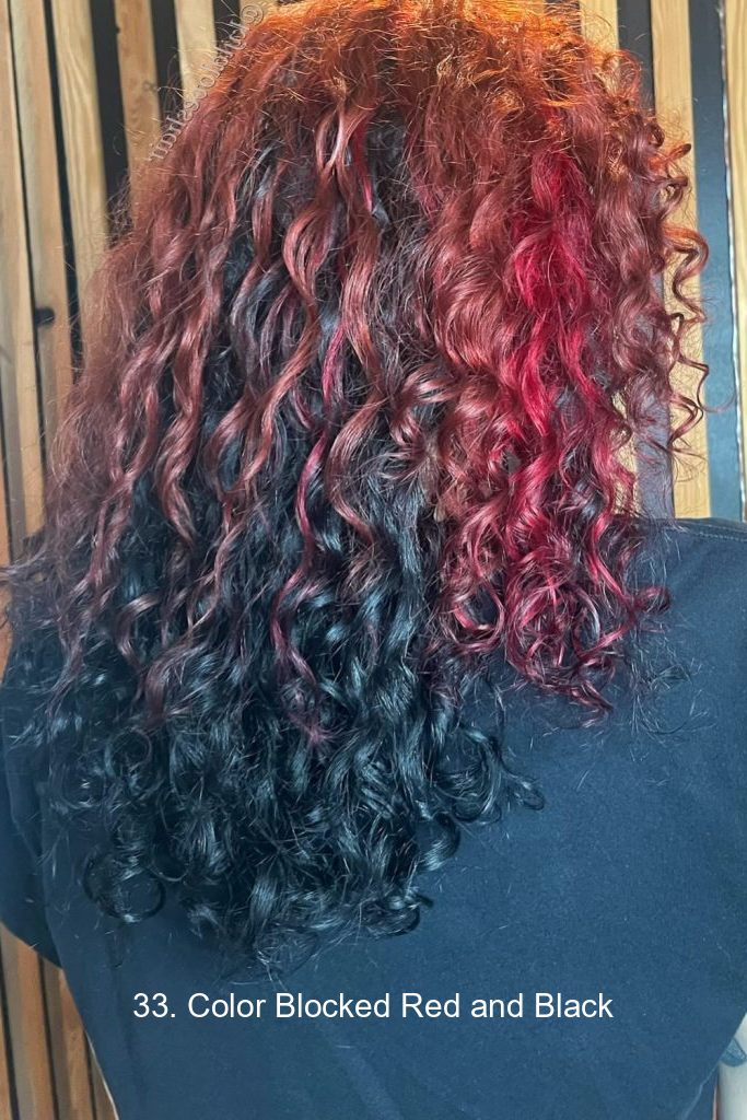 33. Color Blocked Red and Black