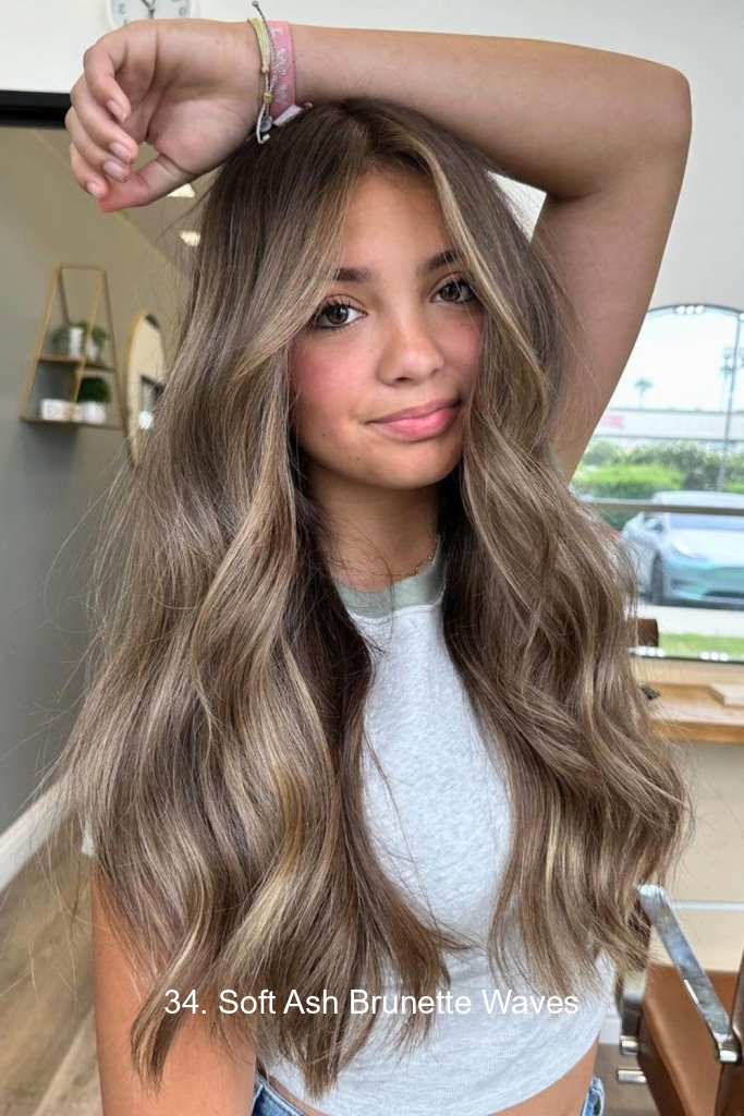 34. Soft Ash Brunette Waves