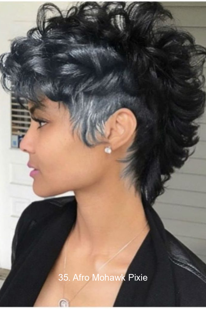 35. Afro Mohawk Pixie