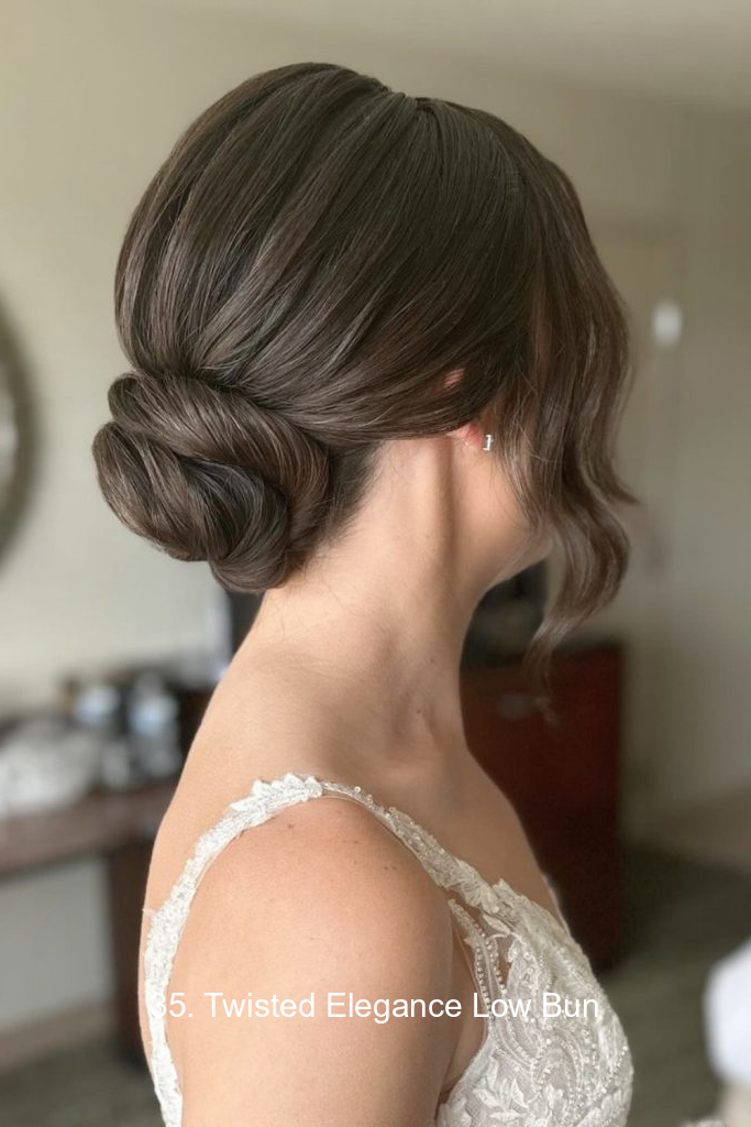 35. Twisted Elegance Low Bun