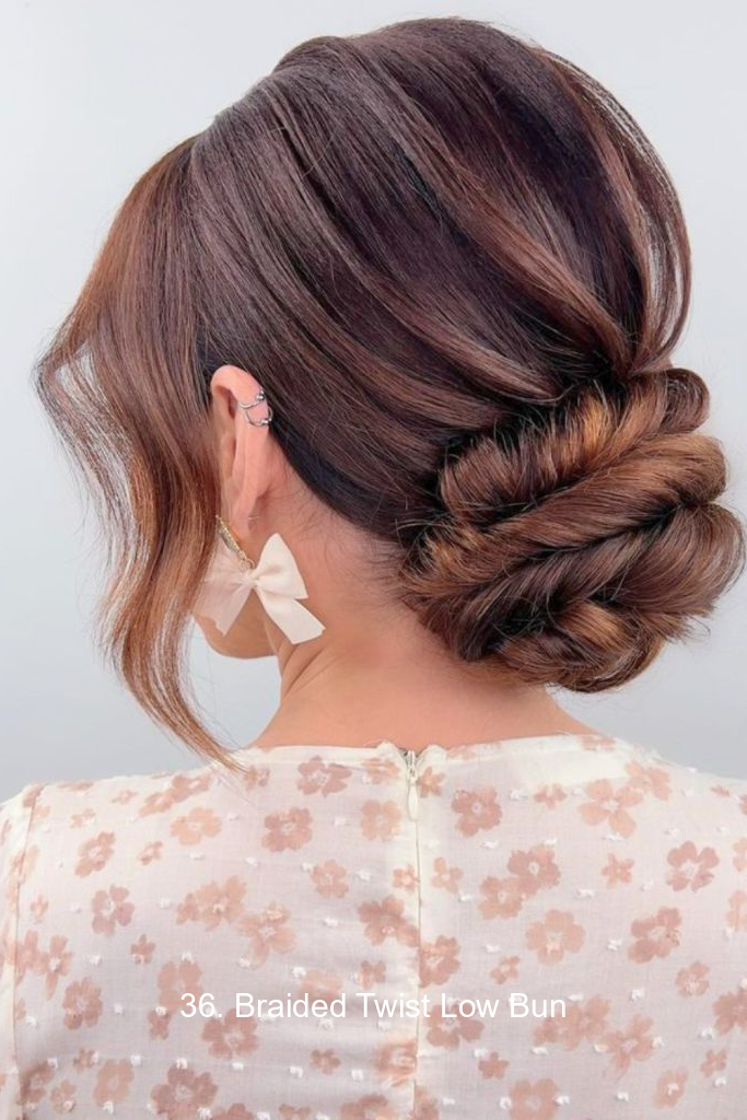 36. Braided Twist Low Bun