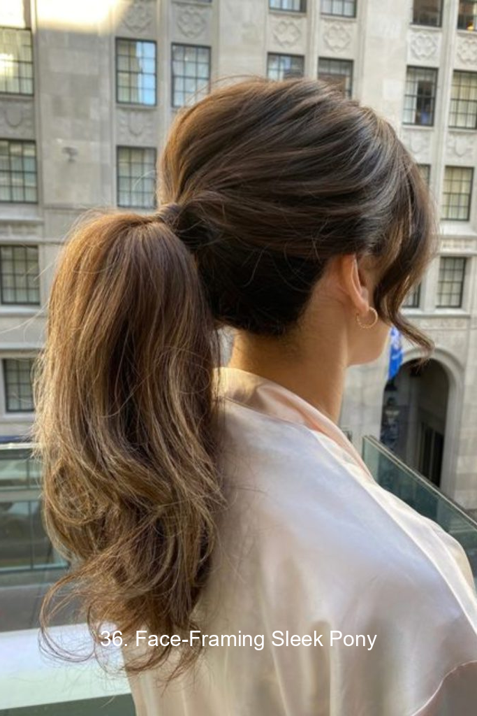 36. Face-Framing Sleek Pony