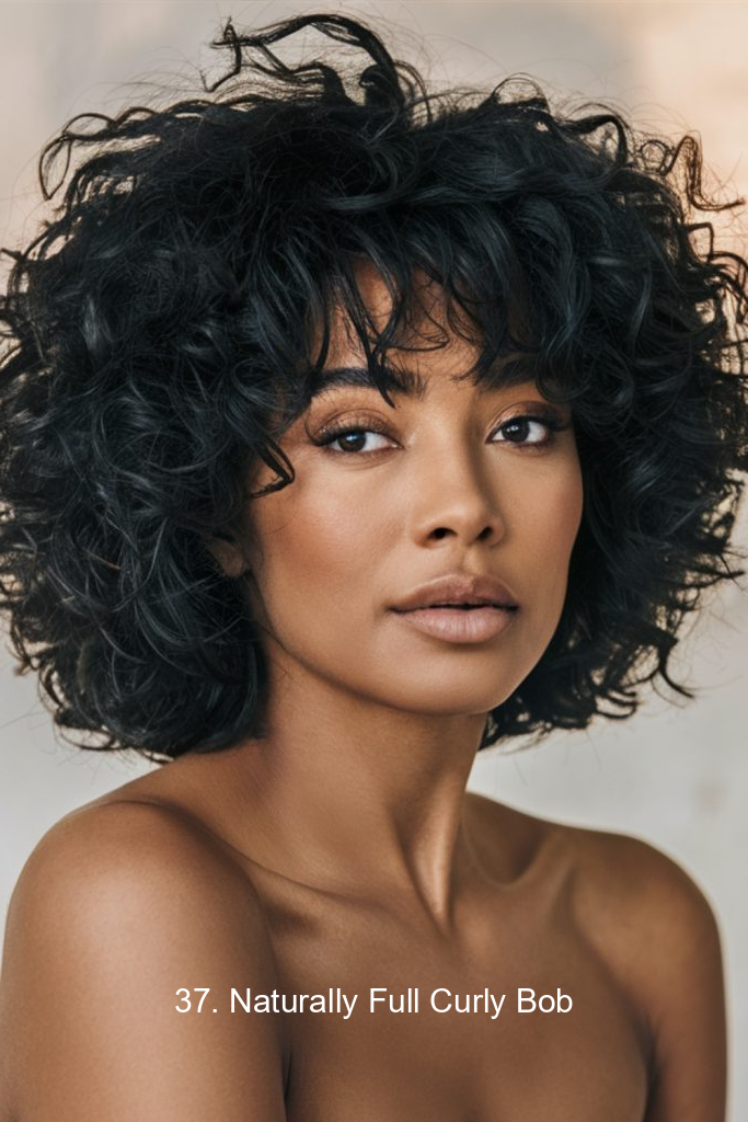 37. Naturally Full Curly Bob