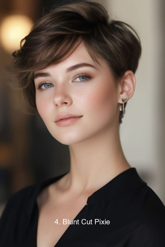 4. Blunt Cut Pixie