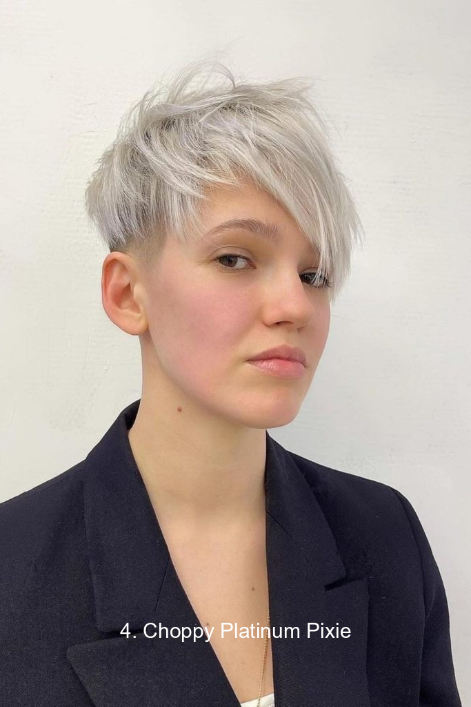 4. Choppy Platinum Pixie
