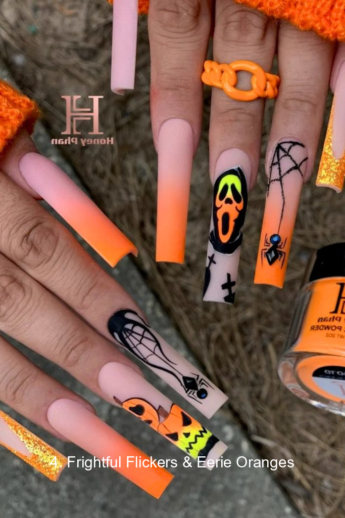 4. Frightful Flickers & Eerie Oranges