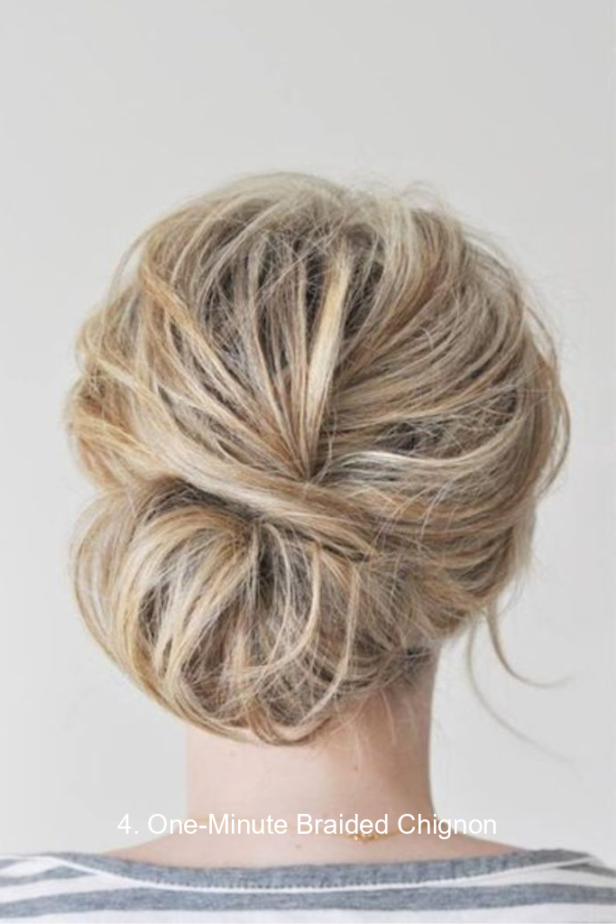 4. One-Minute Braided Chignon