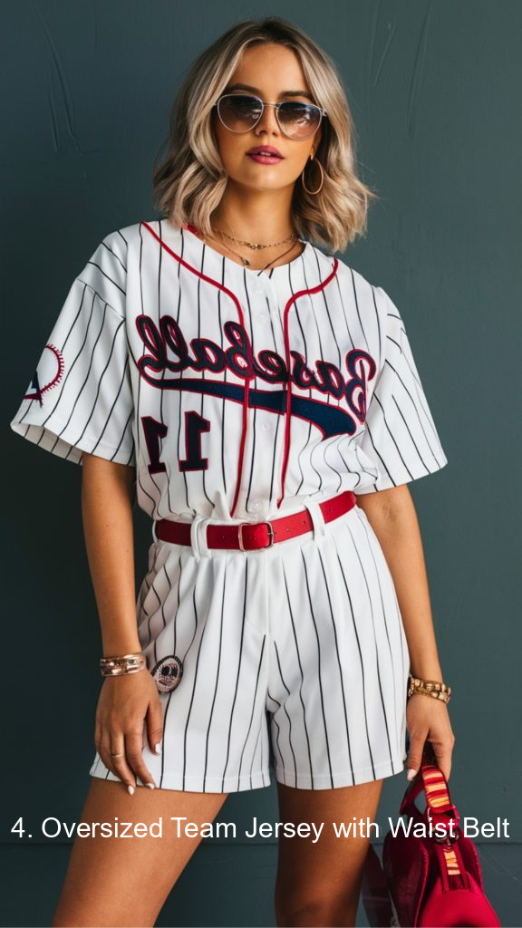 4. Oversized Team Jersey with Waist Belt