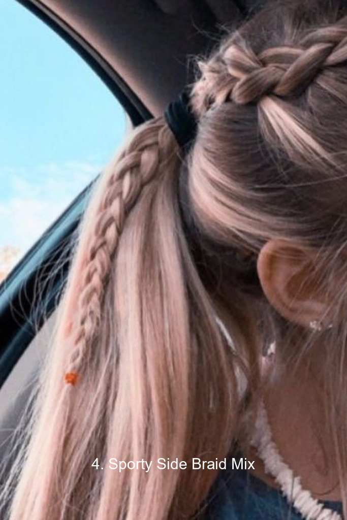 4. Sporty Side Braid Mix
