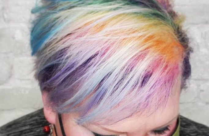 40. Holographic Rainbow Short Hair