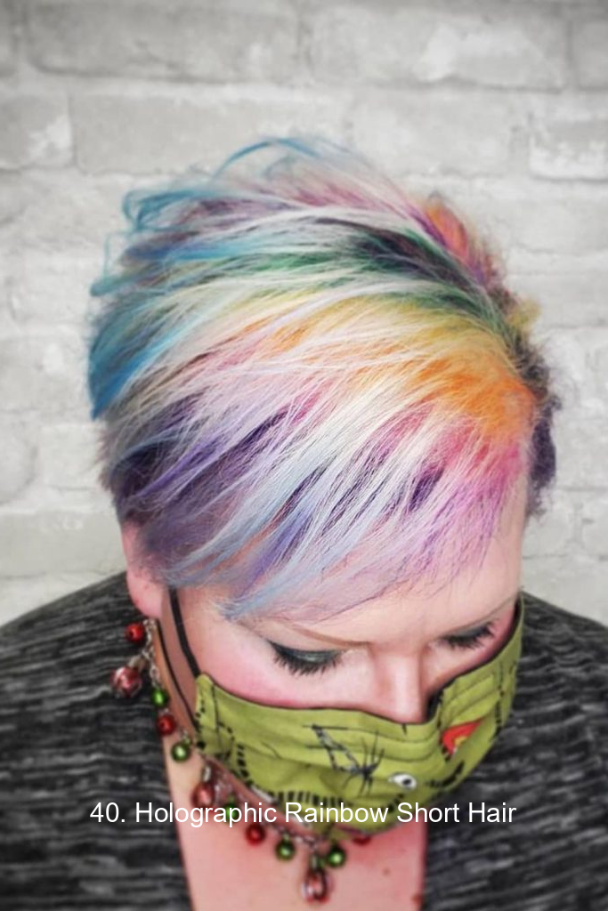 40. Holographic Rainbow Short Hair