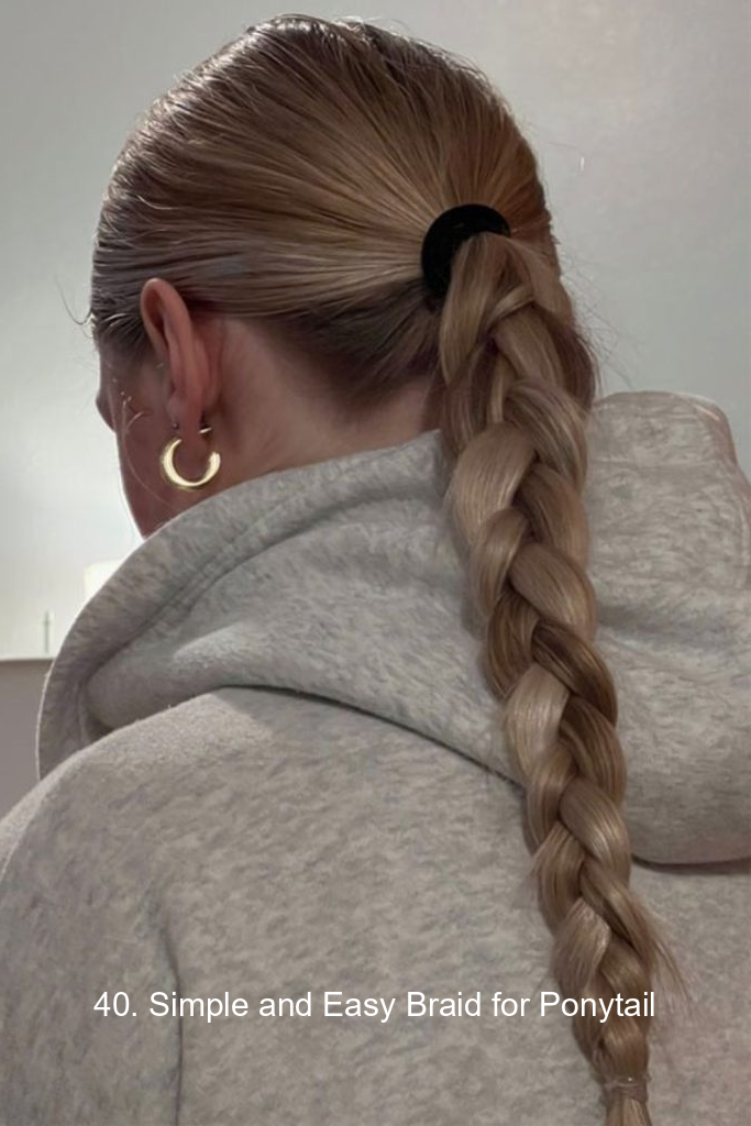 40. Simple and Easy Braid for Ponytail