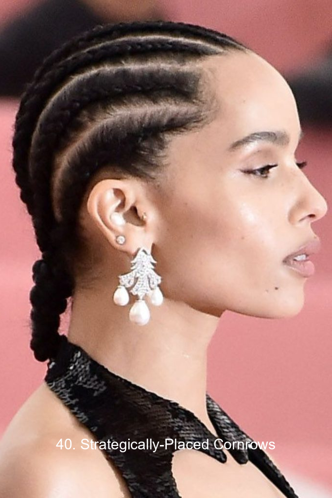 40. Strategically-Placed Cornrows