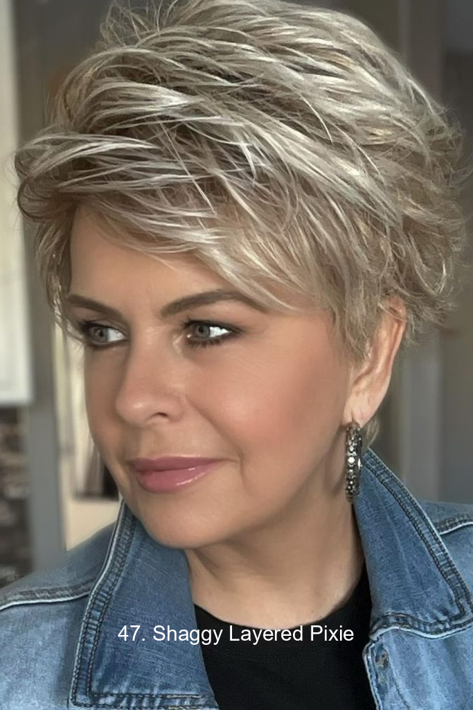 47. Shaggy Layered Pixie