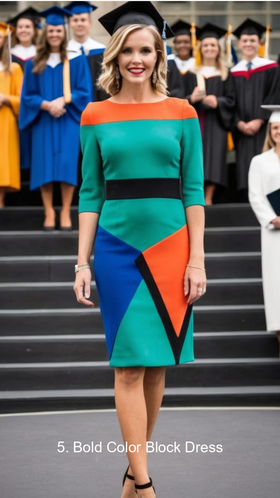 5. Bold Color Block Dress