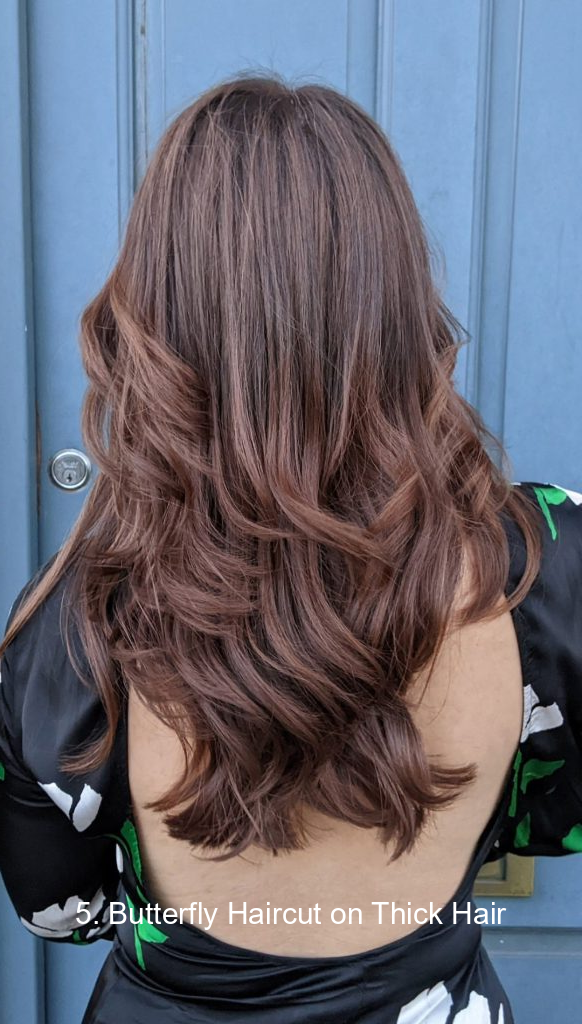 5. Butterfly Haircut on Thick Hair